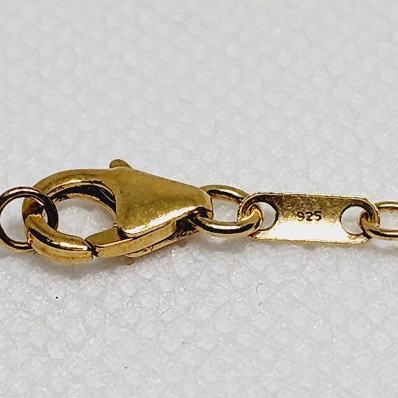 Natural Rubellite & White Zircon cross pendant necklace in 14K YG/925SS 20 inch - Picture 6 of 6